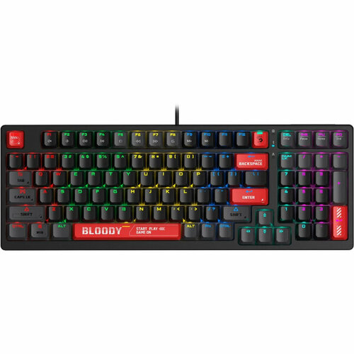 Клавиатура A4Tech Bloody S98 механическая черный USB for gamer LED S98 BLACK 891400₽
