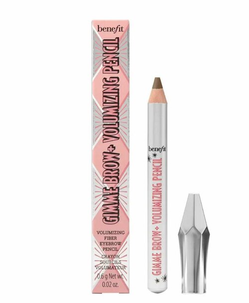 Benefit Карандаш для бровей Gimme Brow+Volumizing, оттенок 4 - Темно -коричневый MINI 0.6 г.