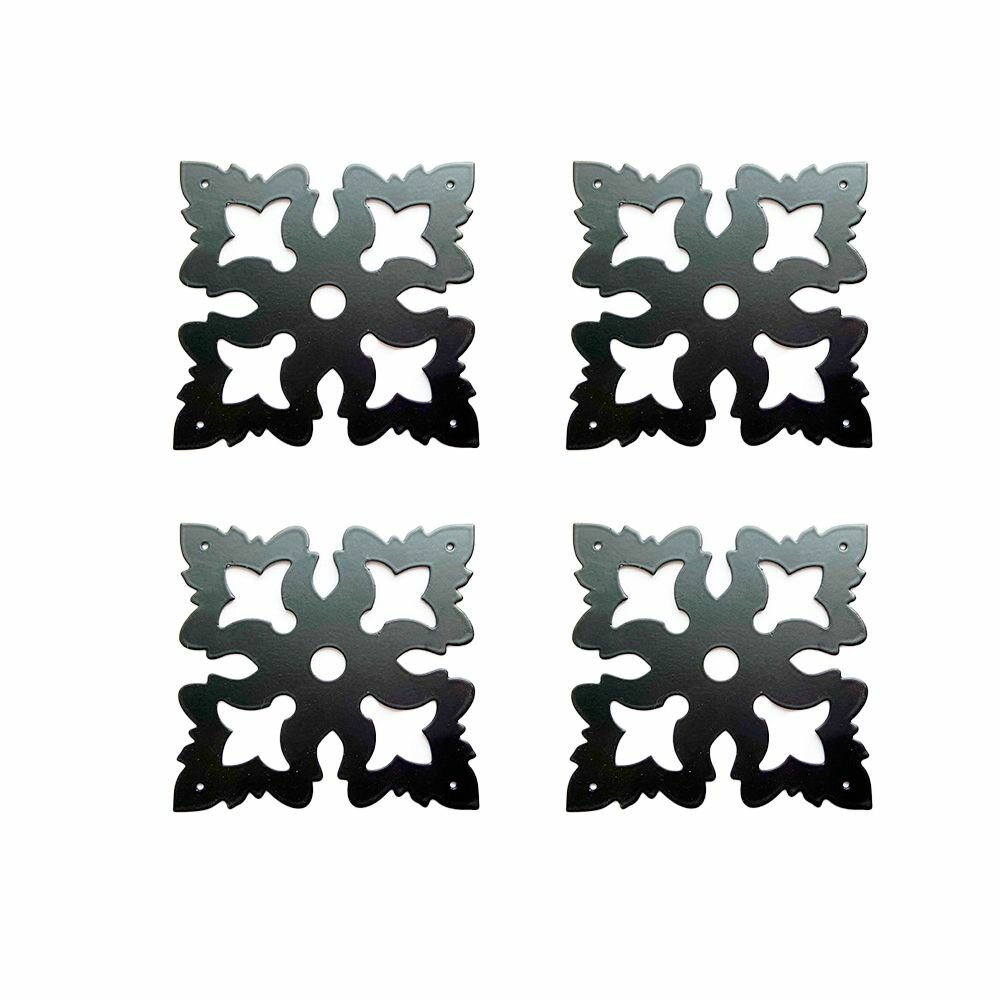 Накладка мебельная декоративная ноэз К09-90 черный матовый (комплект 4 штуки)
