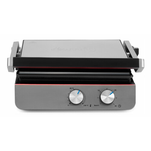 Электрогриль Domfy Metal DSM-EG502 2200Вт черныйсеребристый 746700₽