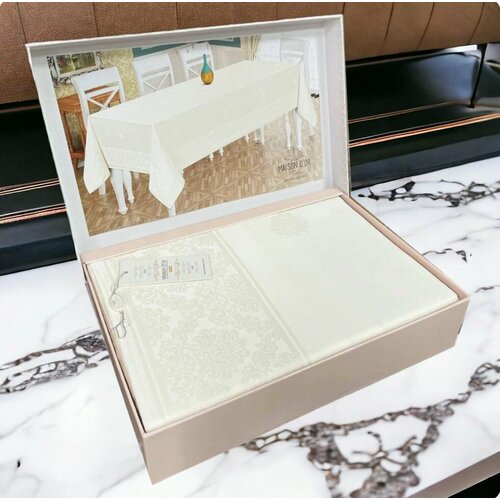 Скатерть прямоугольная Maison Dor RACHEL кремовый 160*420