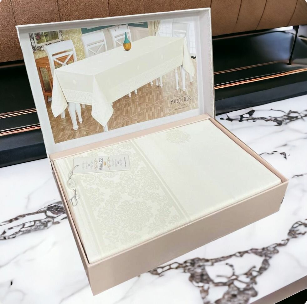 фото Скатерть прямоугольная Maison Dor RACHEL крем 160*320