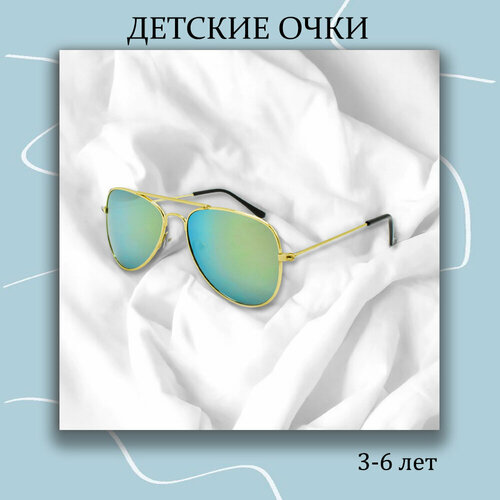 фото Солнцезащитные очки , зеленый, золотой miscellan