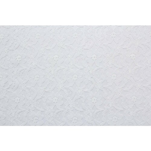 Ткань Кружевной гипюр белый с мелкими цветочками, ш126см, 0,5 м ткань шелк с мелкими цветочками на пудровом фоне