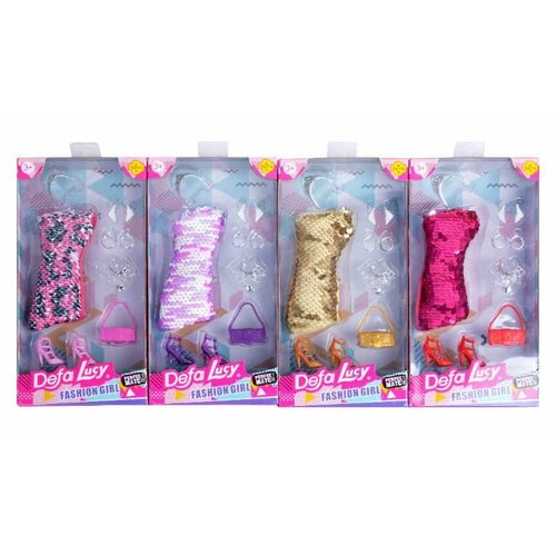 Одежда обувь и аксессуары для кукол обувь платье сумка колье 2штуки 1470₽