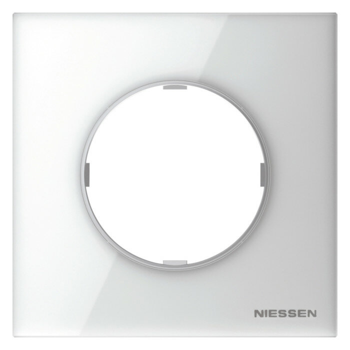 фото Рамки Niessen SKY Moon, SKY ABB SKY Moon Стекло белое Рамка 1-постовая