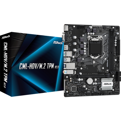 Материнская плата ASROCK CML-HDV/M.2 TPM R2.0, RTL