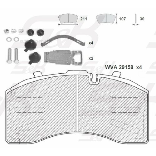 S&K SK2915802 Колодки тормозные дисковые