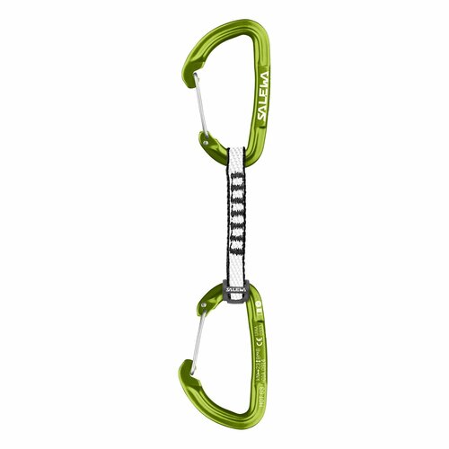 оттяжка camp sling stop ks dyneema 11 см Карабин с оттяжкой Salewa Expr Set Dyn Hot G3 Wire/Wire Fluo Green