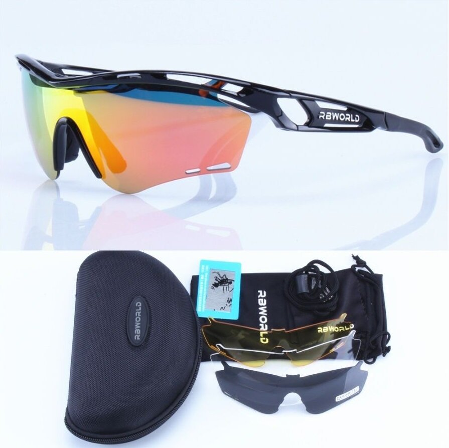 фото Очки тактические спортивные со сменными линзами, очки тактические противоосколочные с поляризационными линзами, стрелковые очки, тактические очки плешоп набор с 4 сменными линзами, в чехле