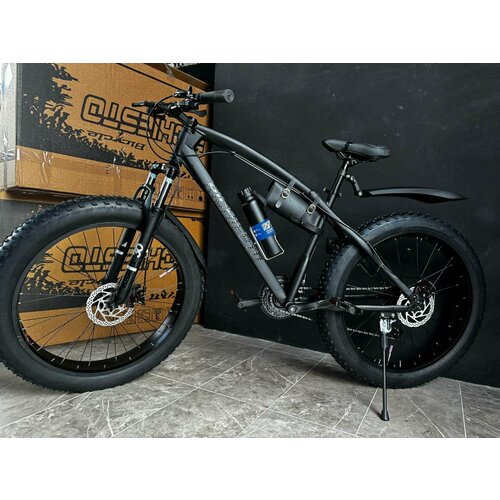 Велосипед фэтбайк Fatbike Richiesto 21s 26 Взрослый Подростковый Спортивный Вездеход Унисекс черный 3190000₽