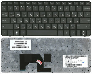 Клавиатура для HP Mini 210-1120tu черная с рамкой