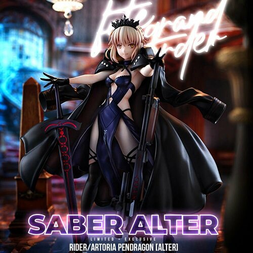 Аниме фигурка Saber Alter, Fate Grand Order 25 см fate stay night figure toll altria pendragon saber black casual clothes can change face hand 24cm pvc christmas birthday gifts