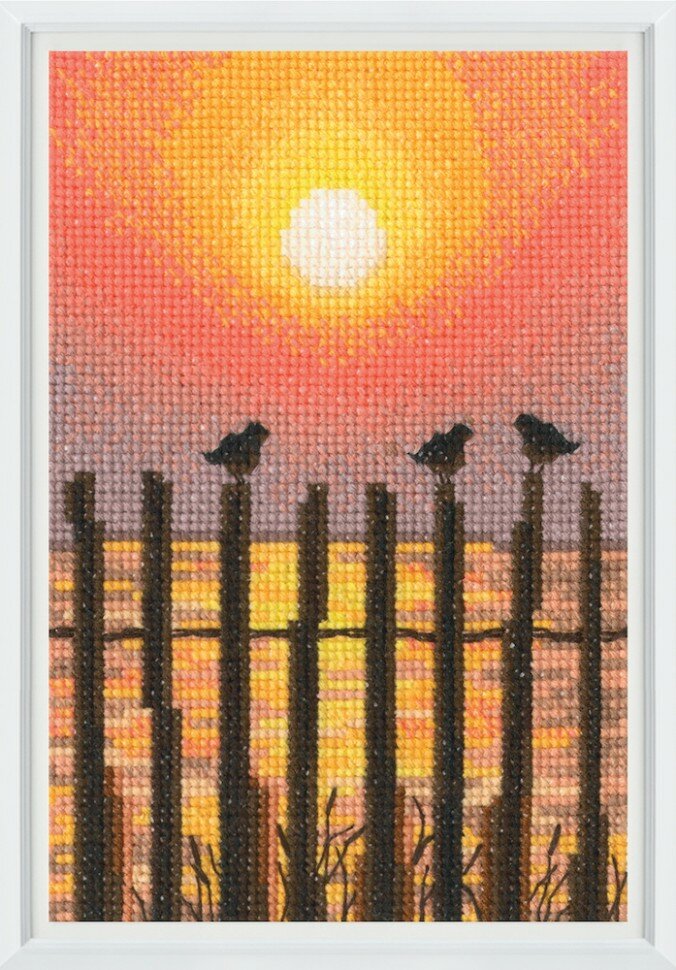 Силуэты заката #C421 РТО Набор для вышивания 9.5 х 14 см Счетный крест