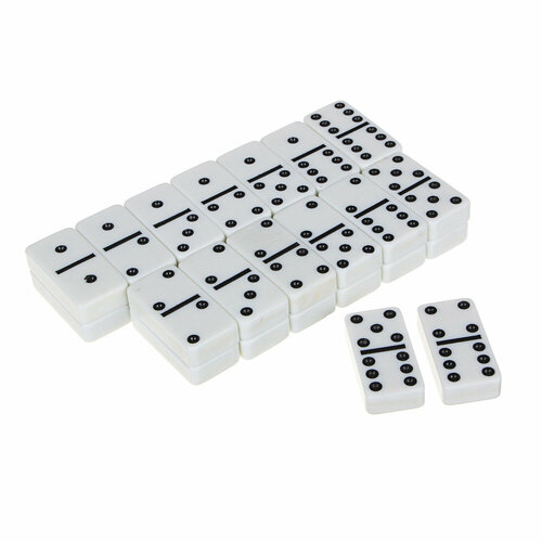 LDGames Домино пластик, в деревянном пенале 15,5х5,5см, 6 штук