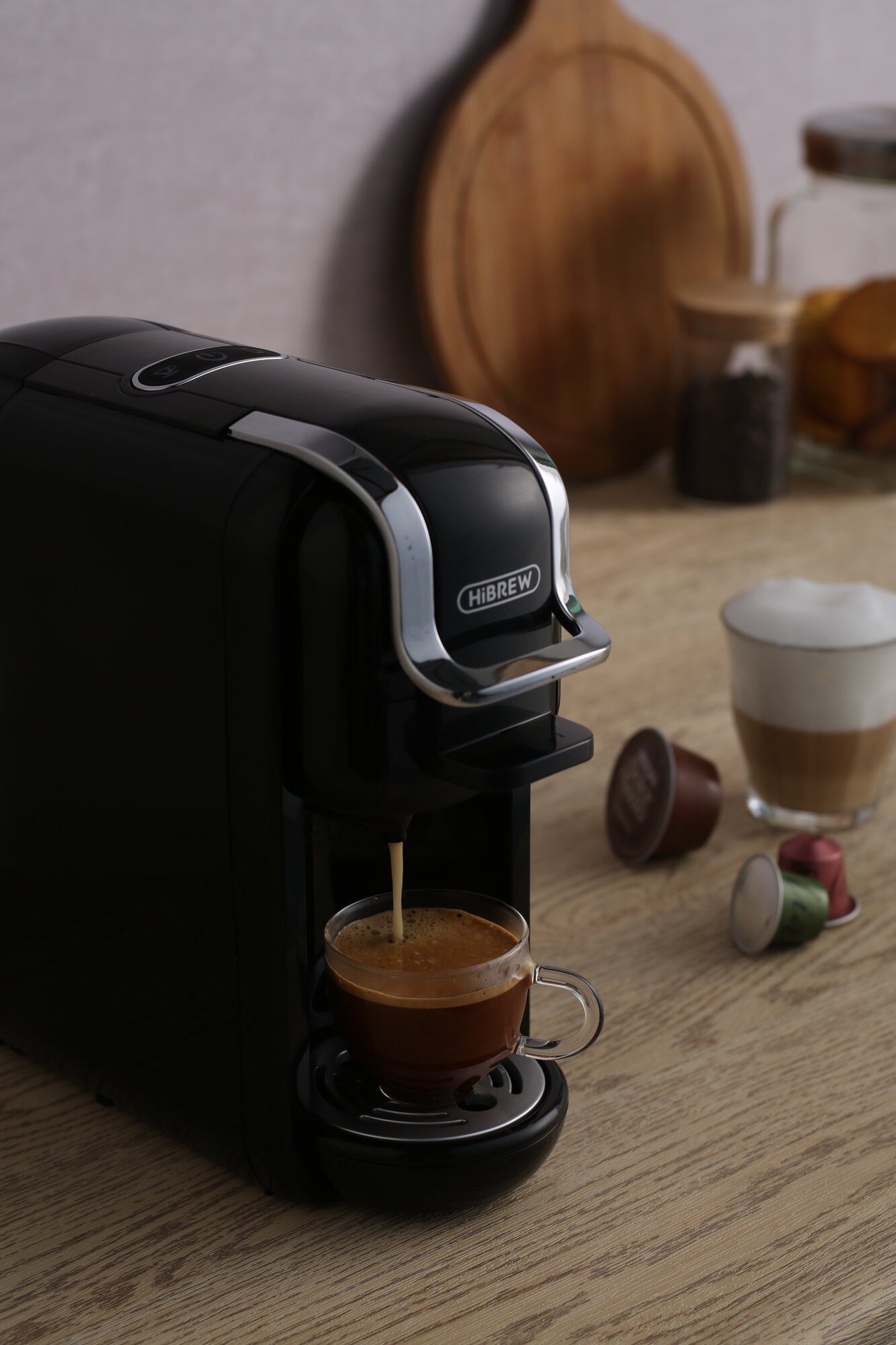 Капсульная кофемашина, Hibrew H2A черныйсовместимый Капсулы Nespresso - фотография № 4