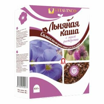 Каша льняная Vitavinco с мукой расторопши 400 г