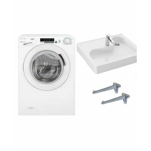 Candy GrandO Vita Smart GVS34 116D22-07 и раковина над стиральной машиной Клио 50 3585000₽
