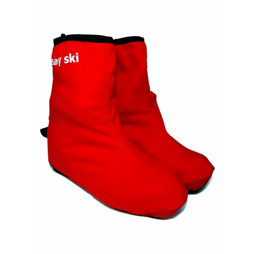 Чехол с флисом для обуви и лыжных ботинок для креплений NNN и SNS красный размер 35-38