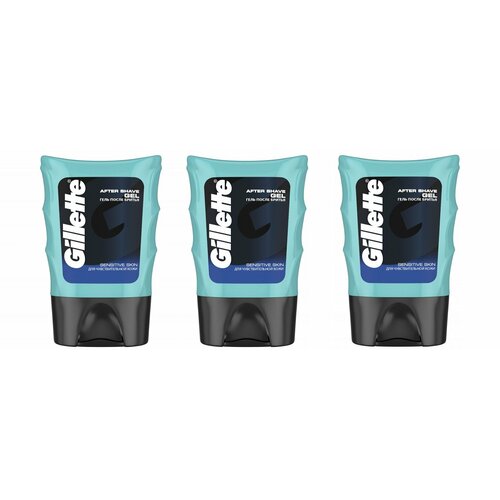 Гель для бритья Gillette Sensitive Skin для чувствительной кожи, 75 мл, 3 шт. gillette series гель после бритья для чувствительной кожи 75 мл