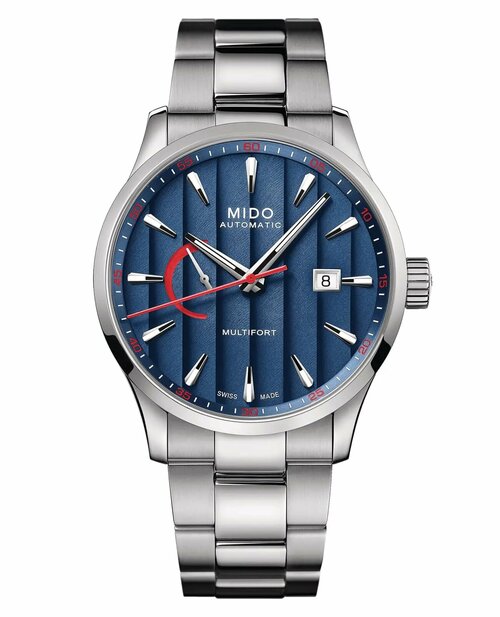 Наручные часы Mido Multifort, серебряный, синий