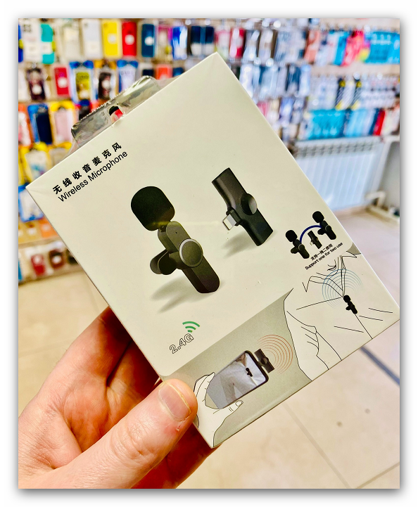 Микрофон петличный TimPax, Type-C разъём, встроенный аккумулятор, шумоподавление — фото 1