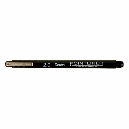 Линер 12 шт. Pentel Pointliner Calligraphy 2 мм S20P-C20A черные чернила