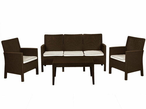 Набор мебели Nova 3-Seater Lounge для террасы PRIME цвет: браун