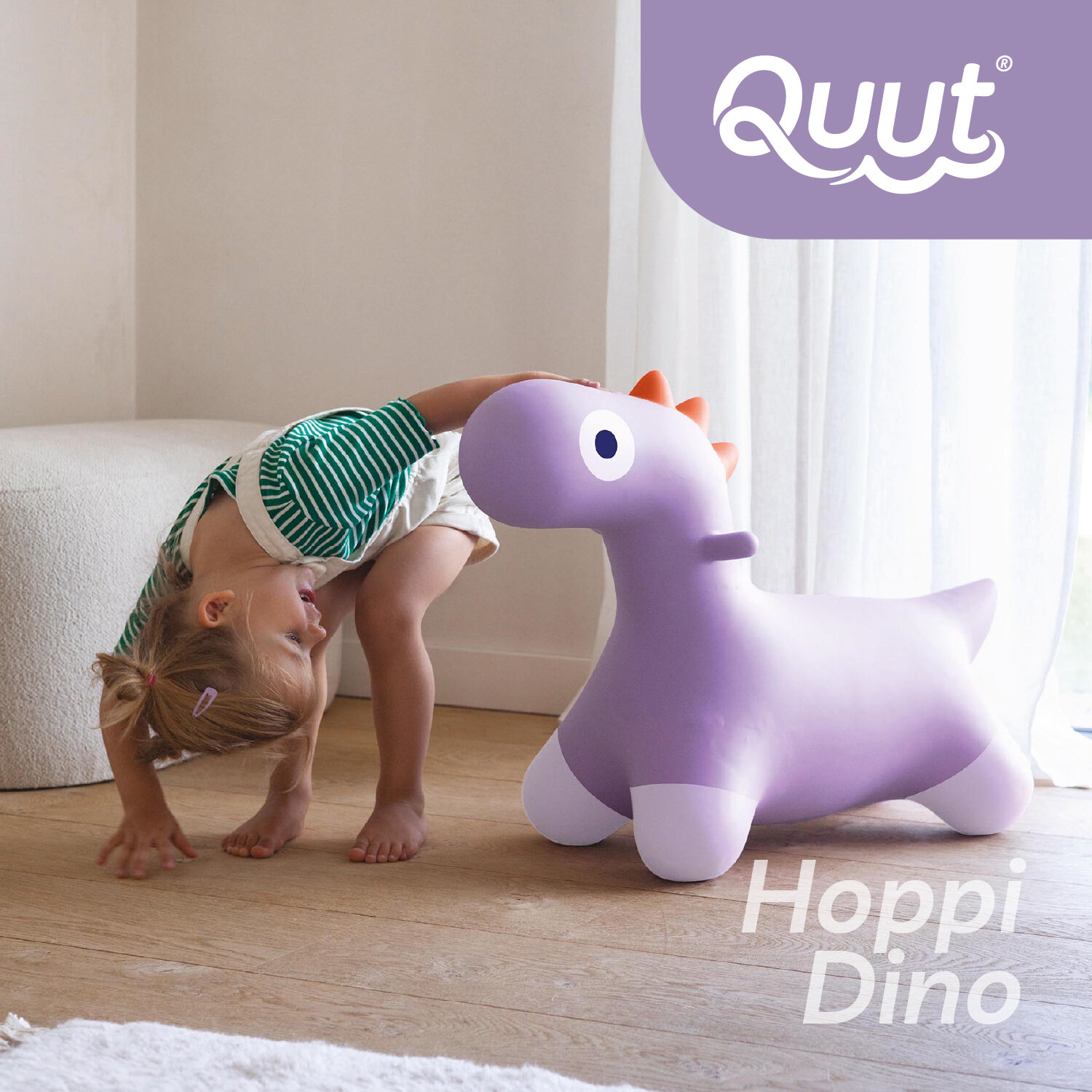 Надувная резиновая игрушка прыгун Quut Hoppi Dino для детей