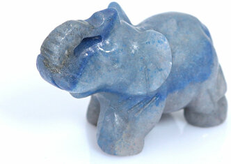Фигурка Слон из натурального камня, синий авантюрин