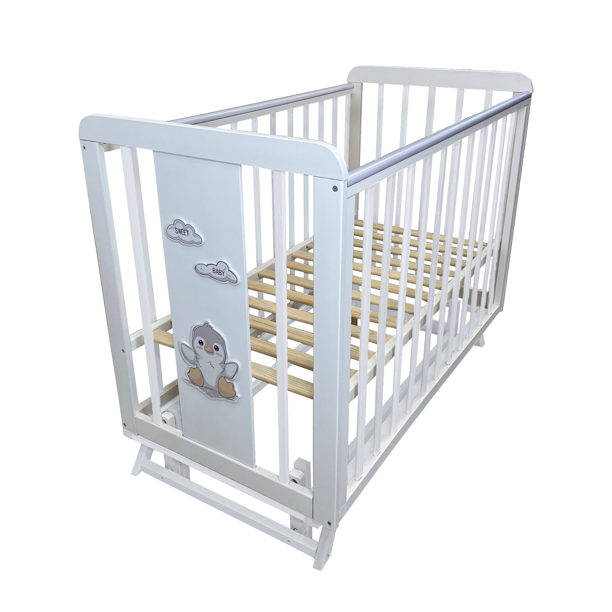 фото Детская кроватка Sweet Baby с маятником Amore Белый/белый