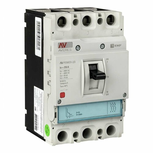Автоматический выключатель EKF AV POWER-2/3 AVERES ekf автоматический выключатель av power 1 3 160а 50ka etu6 0 mccb 13 160 6 0 av