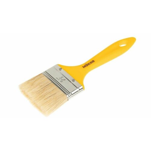 Кисть малярная Mokke Standart плоская 63мм пластик. ручка, натур. щетина, для ЛКМ на алкидной основе 5шт