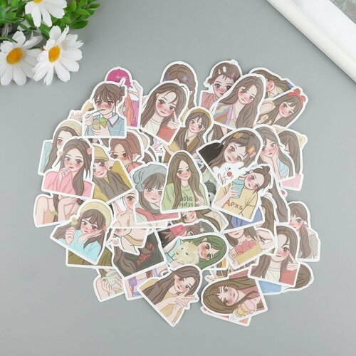 Наклейки пластик Милашки набор 60 шт 10х12 см 597₽