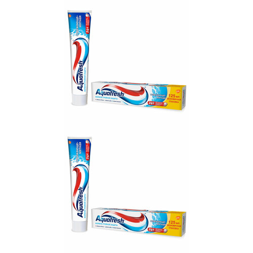 Aquafresh Зубная паста Освежающе-мятная, 125мл, 2 штуки