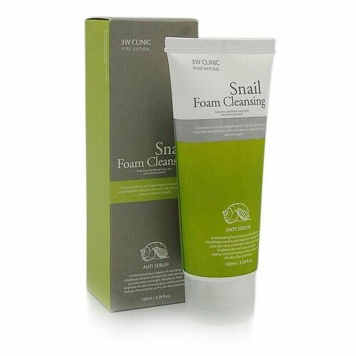 3W Clinic Snail Foam Cleansing Пенка для умывания