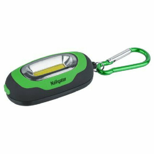 Фонарь-брелок navigator 1cob led 1вт ip33 3 реж зеленый 666₽