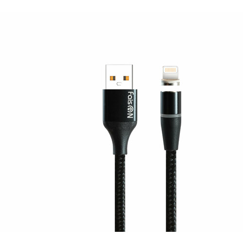 FaisON K-05 USB-кабель 8pin с магнитным креплением, 1 метр, черный