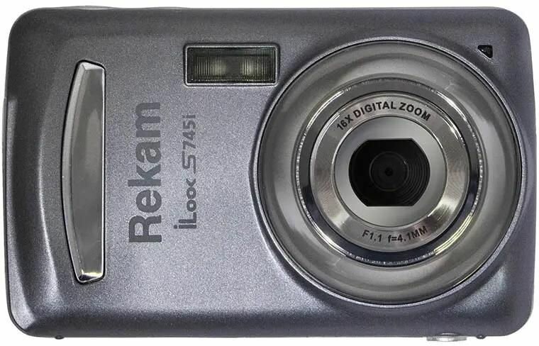 Цифровой компактный фотоаппарат Rekam iLook S745i, темно-серый
