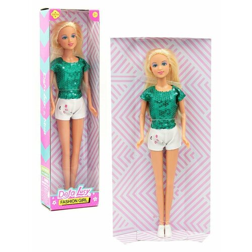 Кукла гнущаяся Fashion girl 29 см зеленый костюм DF8443-KR2