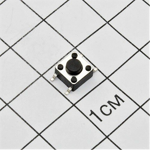 Кнопка тактовая SMD 6х6х4,3 IT-1102W 10 шт. микропереключатель 4pin высота штока 0,7мм