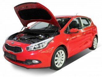 Амортизаторы капота автоупор (2 шт.) для KIA Ceed (2012-2015; 2015-2018), (арт. UKICEE012)