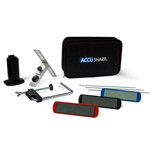 Набор для заточки AccuSharp 3-Stone Precision Kit (держатель, струбцина, подставка, кейс, 3 абразива - 180, 280, 320)