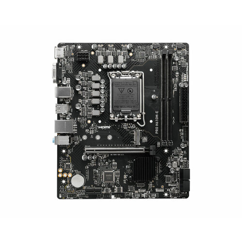 Материнская плата MSI H610 MSI PRO H610M-E Socket1700 H610 mATX2DDR5 M2 PCI-E16 PCI-E4SATA3 VGA HDMI PC5600 1005600₽