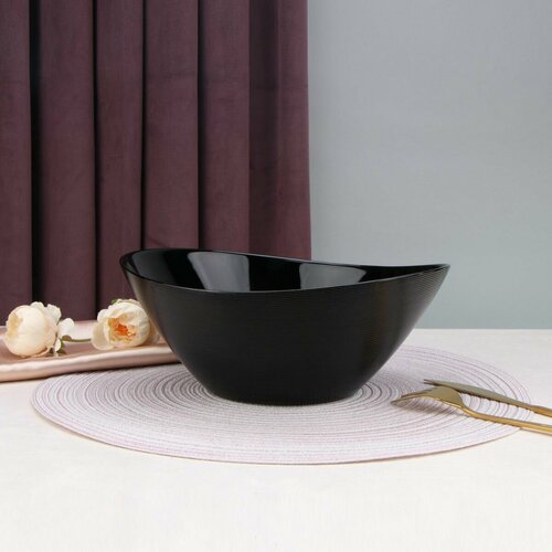 Салатник большой из опалового стекла 1 Пр Ellipse Черный 1149₽