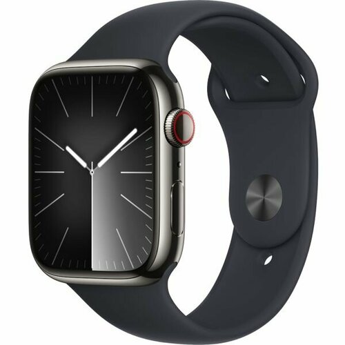 Умные часы Apple Watch Series 9 GPS Cellular 45mm Stainless Steel Graphite с чёрным ремешком ML 9519900₽
