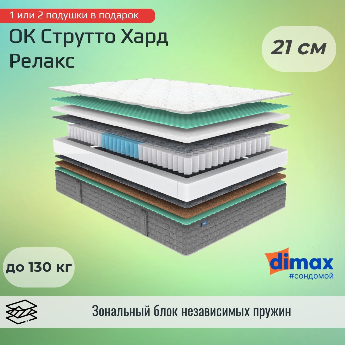 Матрас Dimax ОК Струтто Хард Релакс 160х200