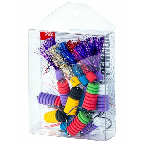 Мандула набор Lucky John PENNON SLOTWORM MIX4 длина 10 см 5 шт.