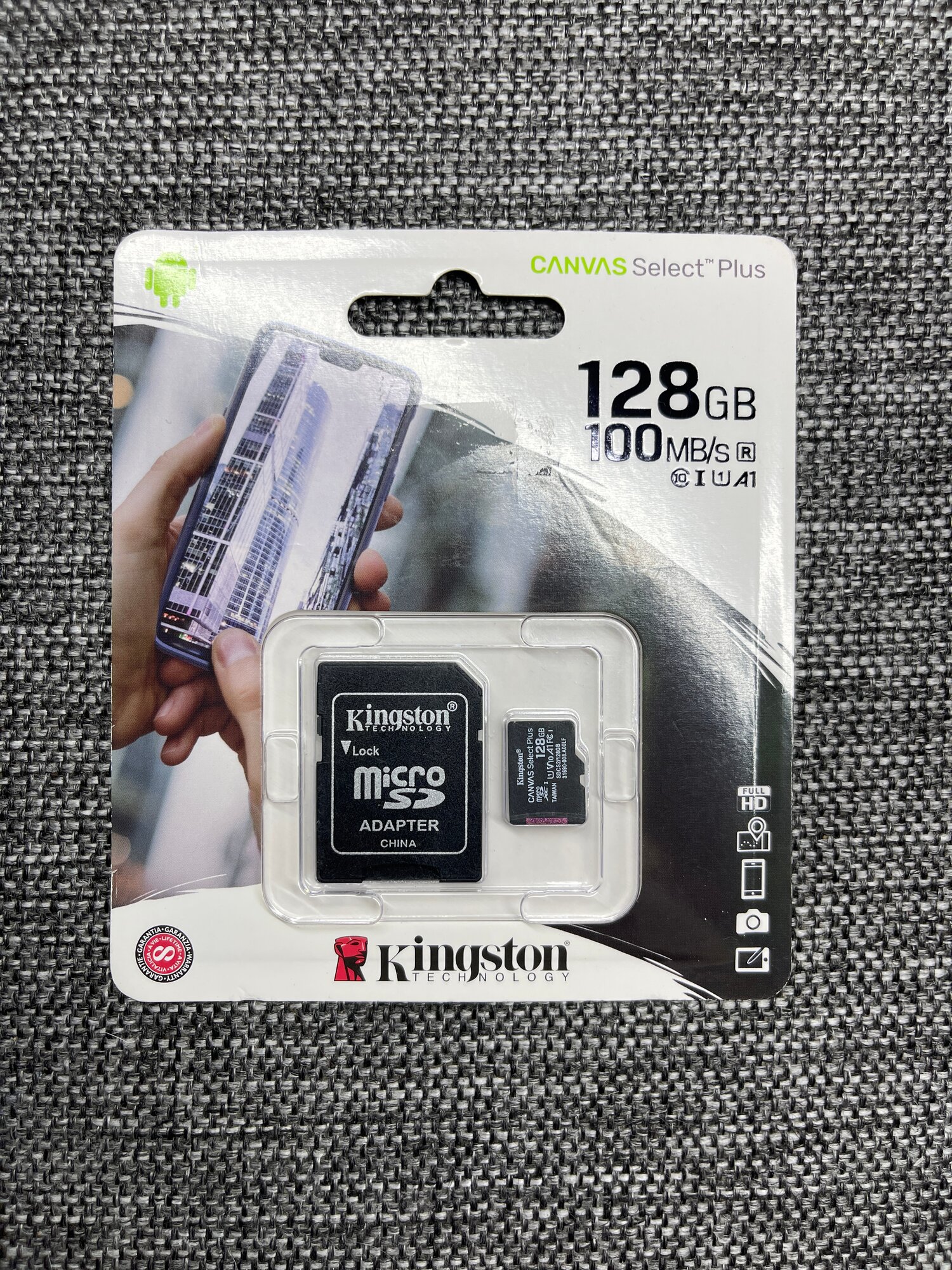 Карта памяти Kingston Canvas Select Plus microSD 128 ГБ