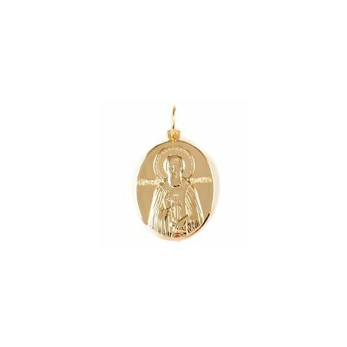 Подвеска ЗлатаМира, красное золото, 585 проба икона на камне святой серафим саровский вариант 2